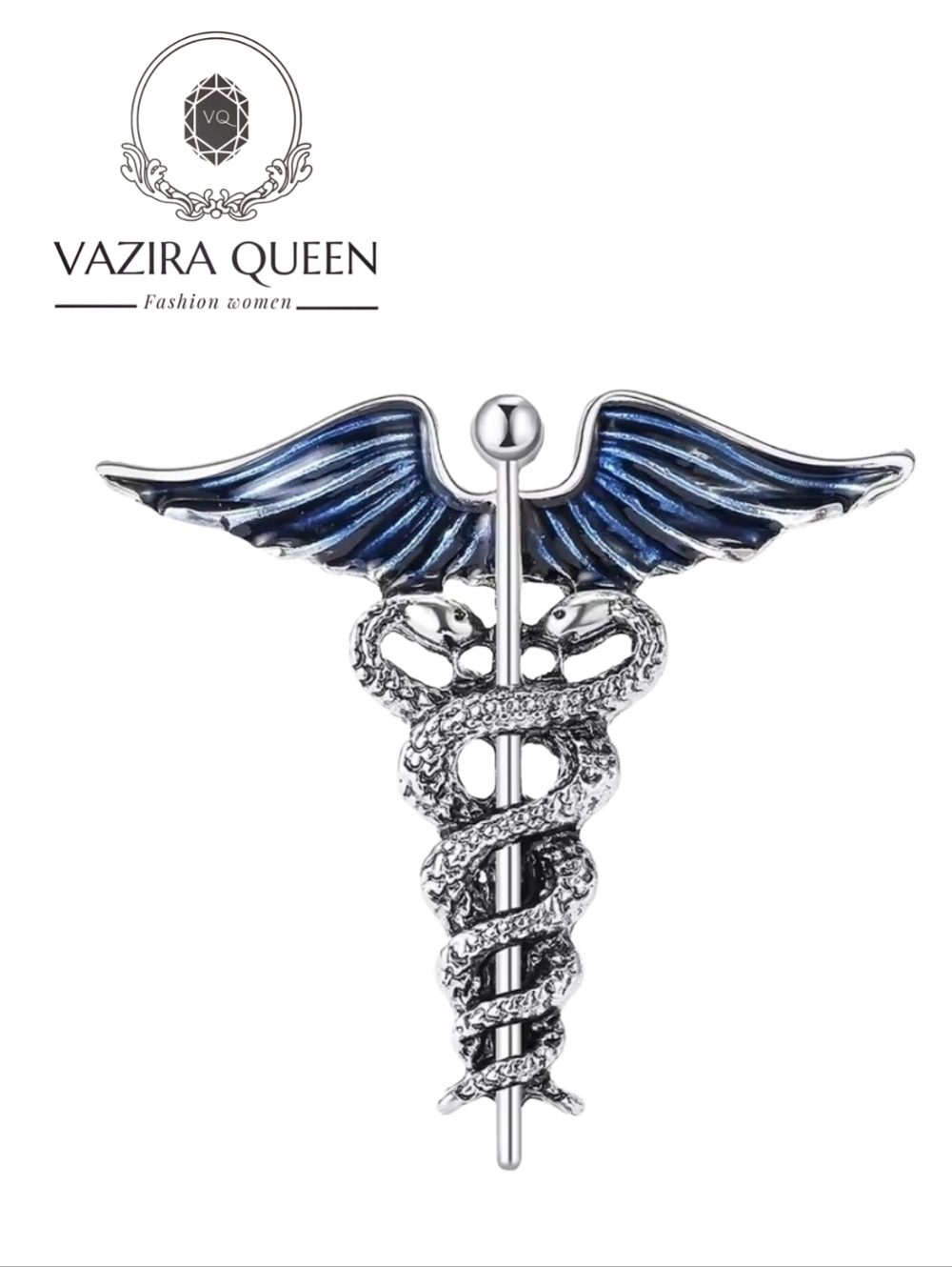 VQ Medical Caduceus Brooch